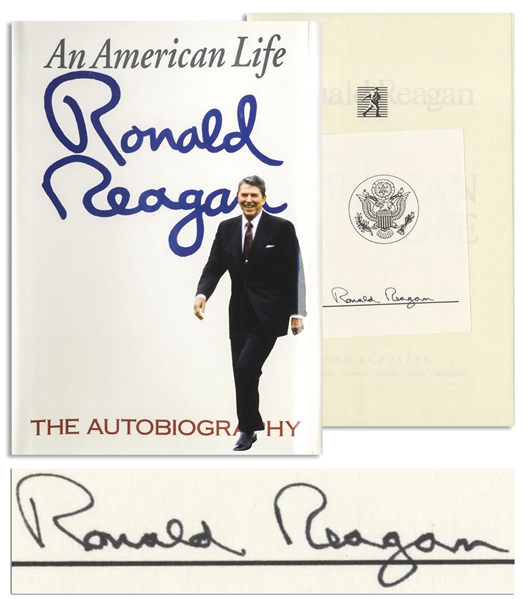 Ronald Reagan Signed First Edition of His Autobiography ''An American Life''